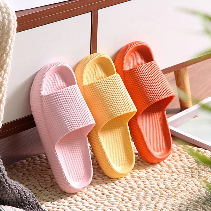 Hausschuhe Frauen Mode Sommer rutsch feste Sandalen Schuhe Strand rutschen High Heels Dusche Pantoffel weiche Sohle Frauen Männer Damen Badezimmer