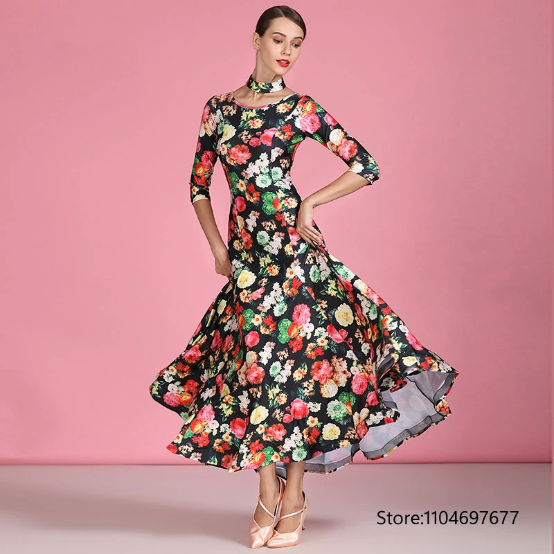 

Платье для бальных танцев для женщин: танго, вальс, фокстрот. Одежда для танцевальных соревнований, национальный стандарт, современный танец.