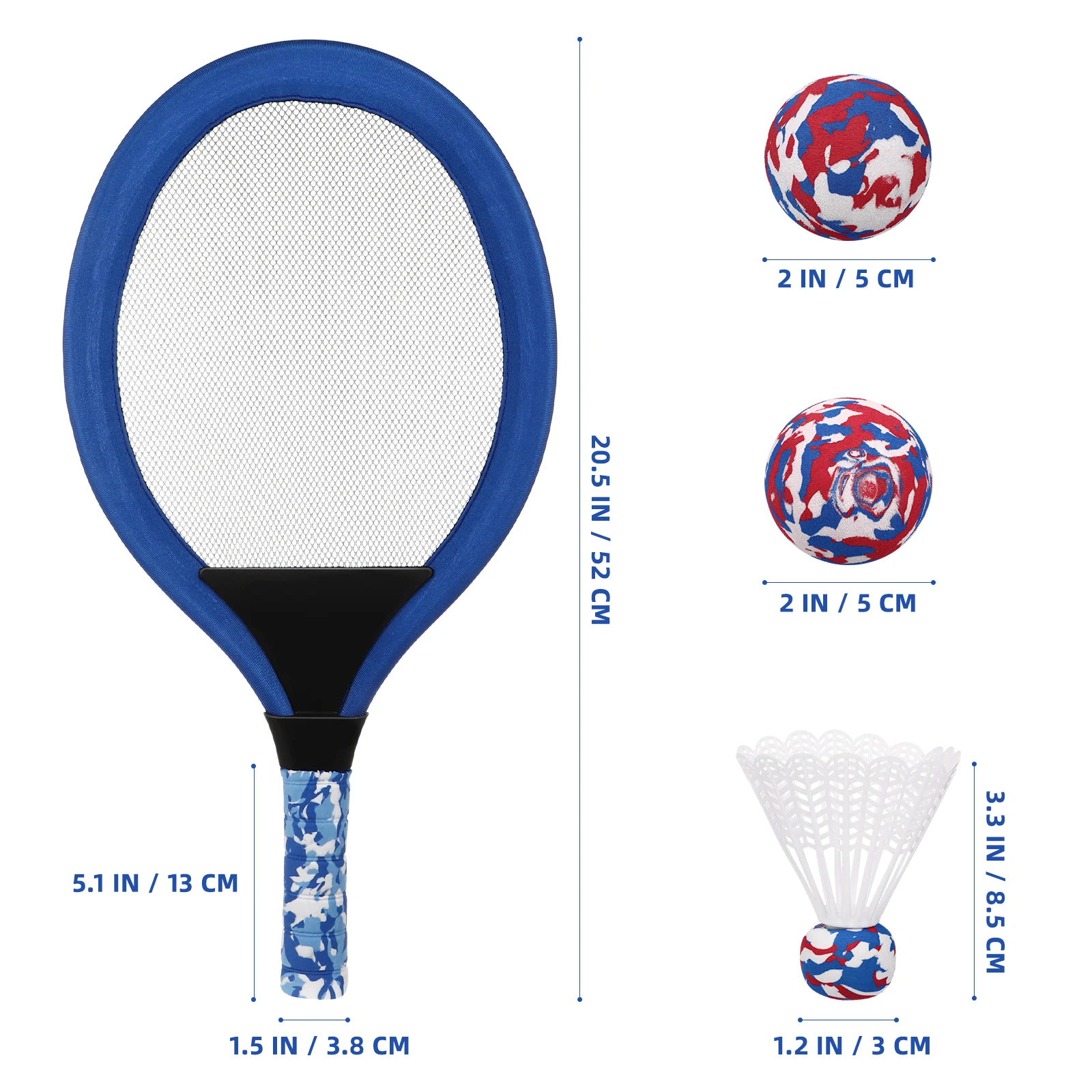 

Tennis Racket Set Blue Racquet Kids Sports Toys Outdoor Child Badminton for Baby