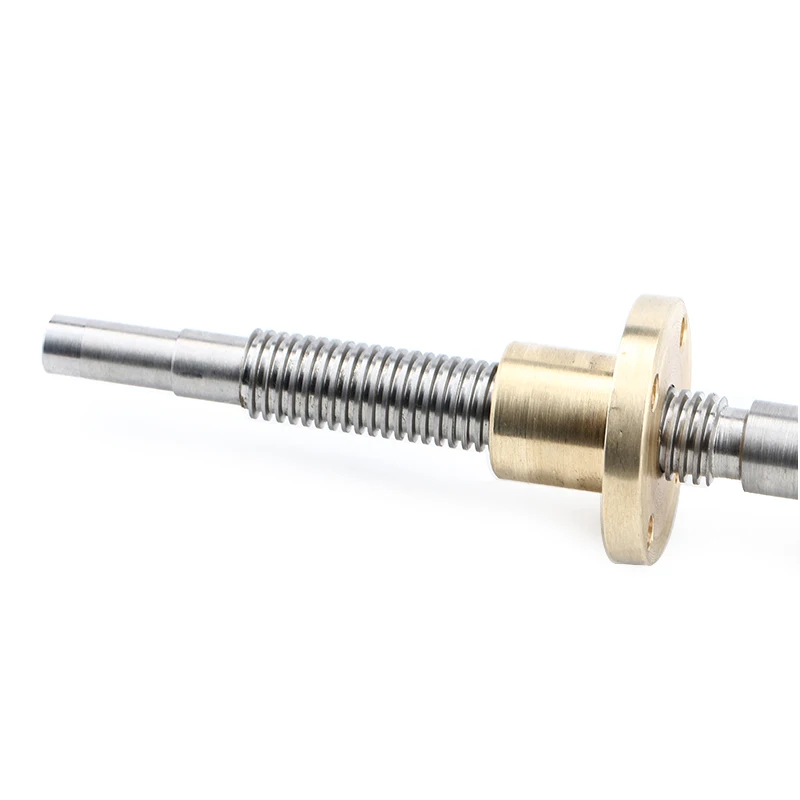 Tr12 12mm Trapezoidal Lead Screw Left And Right Thread With Flange Brass Nut Tr12*2 Tr12x2