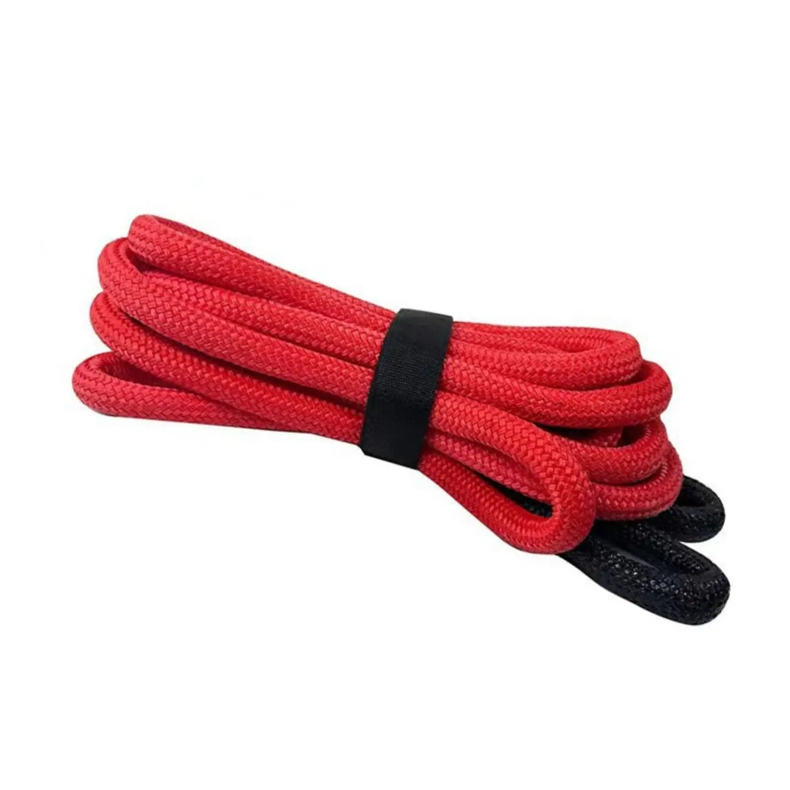 Flexible Nylon Recovery Strap with Elastic Fastening Ropes for Car Towing and Trail Rescue in Remote Locations