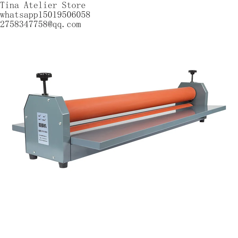 New TK1000 Manual Cold Laminating Machine Extra Large Coating Width Hand Wheel for Home Office A4