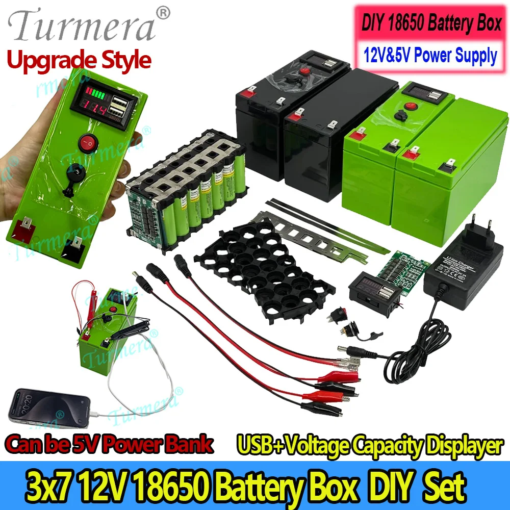 18650 Batteriekastenhalter 40 A BMS mit Spannungskapazität Displayer wiederaufladbare USB Power Bank Batteriegehäuse Handy-Ladegerät