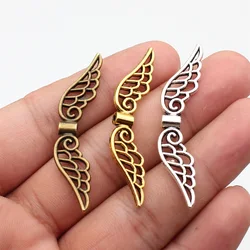 WYSIWYG 10pcs 52x12mm Angel Wings Spacer Beads Wing Small Hole Beads Wings Beads Charms For Jewelry Making