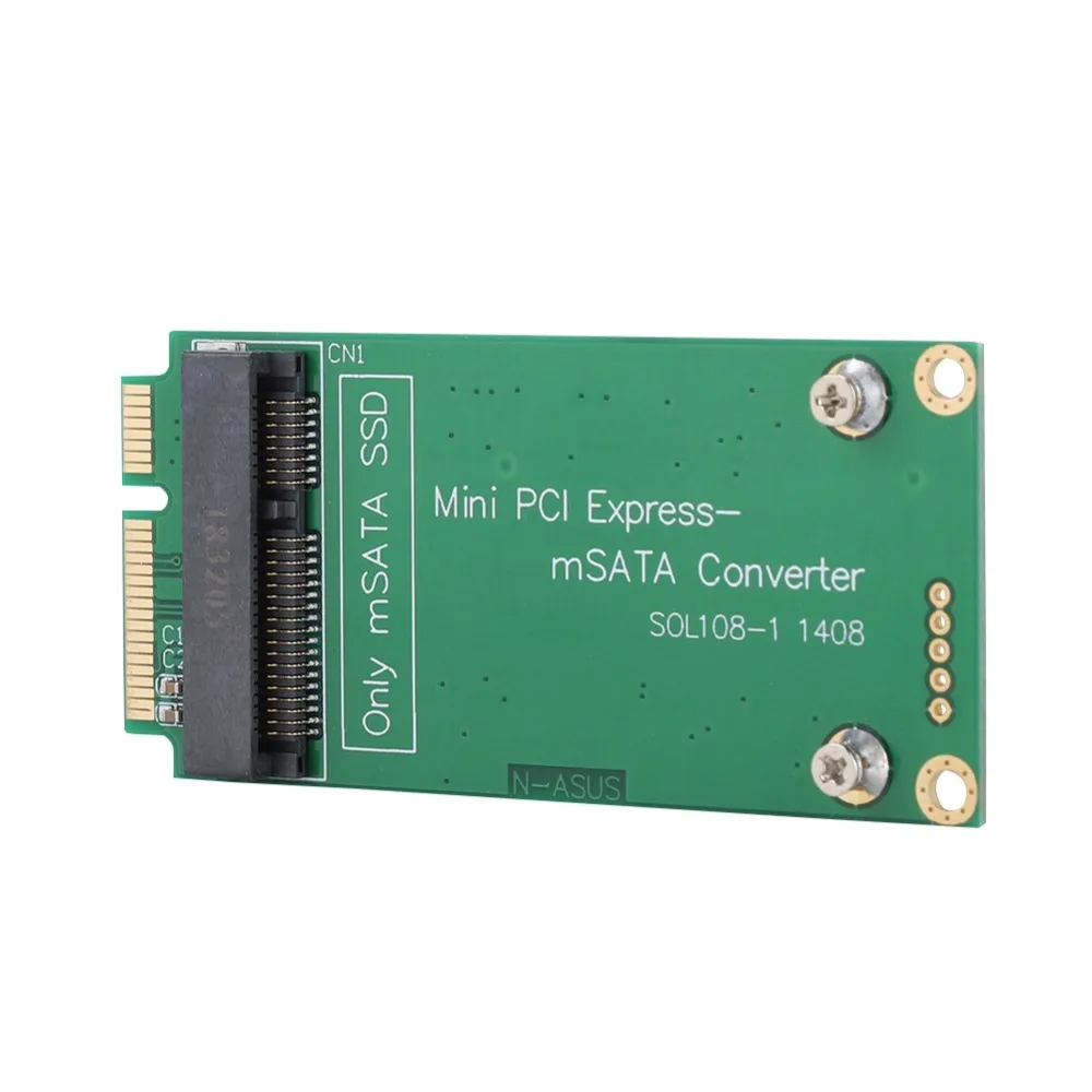 

Адаптер Plug and Play MSATA SSD на SATA Mini PCIE SSD, не требующий драйверов, карта-райзер Mini PCIE SSD для ноутбуков ASUS
