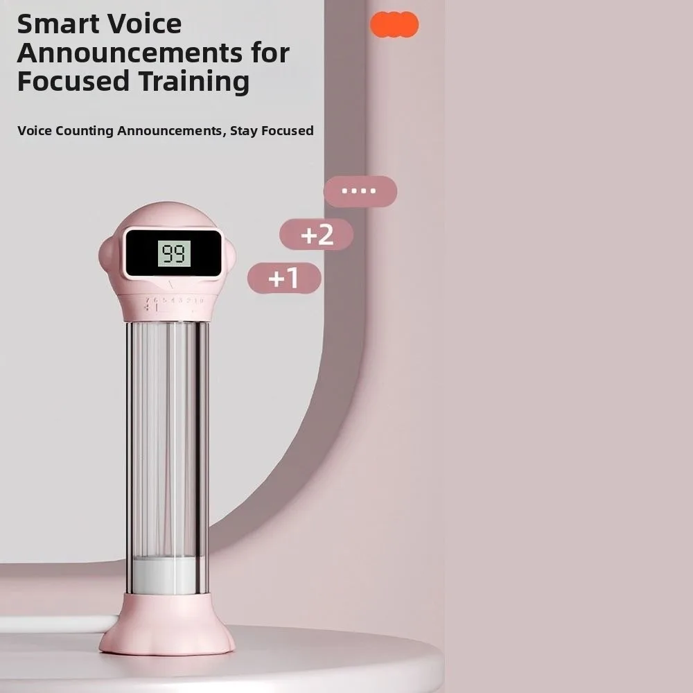 قابل للتعديل المقاومة عد التنفس الدمبل التنفس العميق تصميم مريح التنفس الدمبل المدرب مع عداد #4