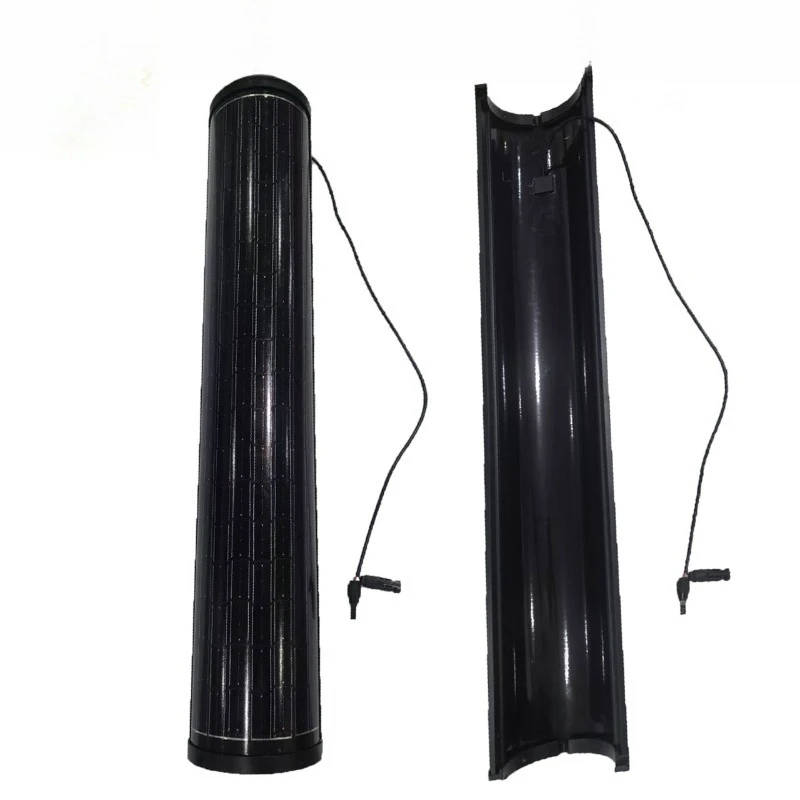 

Single wafer cylindrical glass plate 120W street lamp power generation system 22V curved semi-circular glass plate high