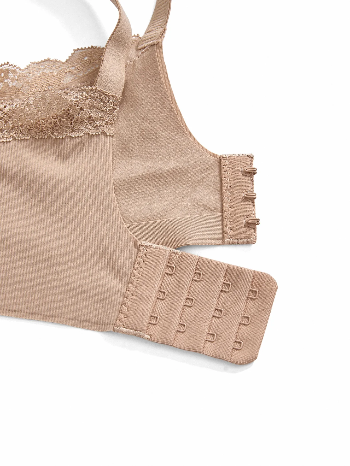 Comfortable Underwear For Pregnant Women, Elastic V-Neck, Fully Wrapped Lace Border, Gathered For Women'S Breastfeeding Bra