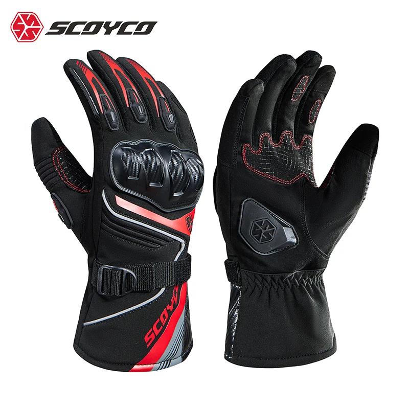 Motorcycle Riding Gloves Autumn Winter Motorcycle Travel Thermal Wear Resistant Waterproof Motocross Rider Full-Finger Gloves