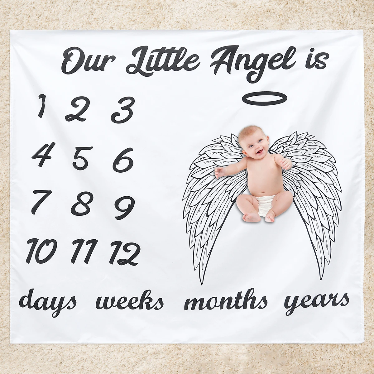 

Baby Photography Backdrop Prop Fabric Realistic Details Polyester Cotton Seamless Newborn Toddler Birthday Photo Background