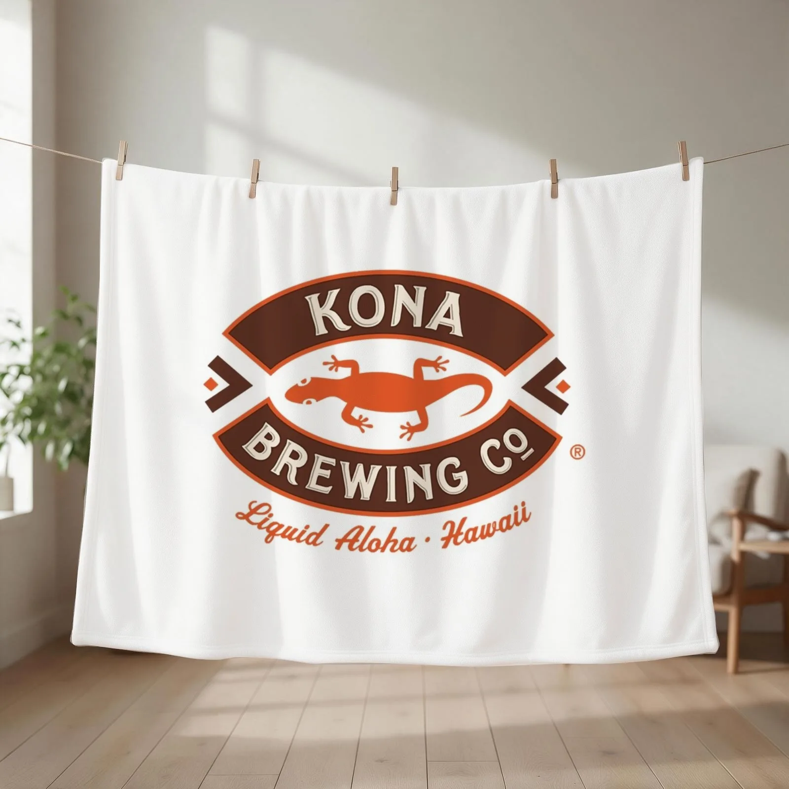 BEST SELLER - Kona Brewing Throw Blanket couch cozy soft plush fuzzy picnic outdoor blanket