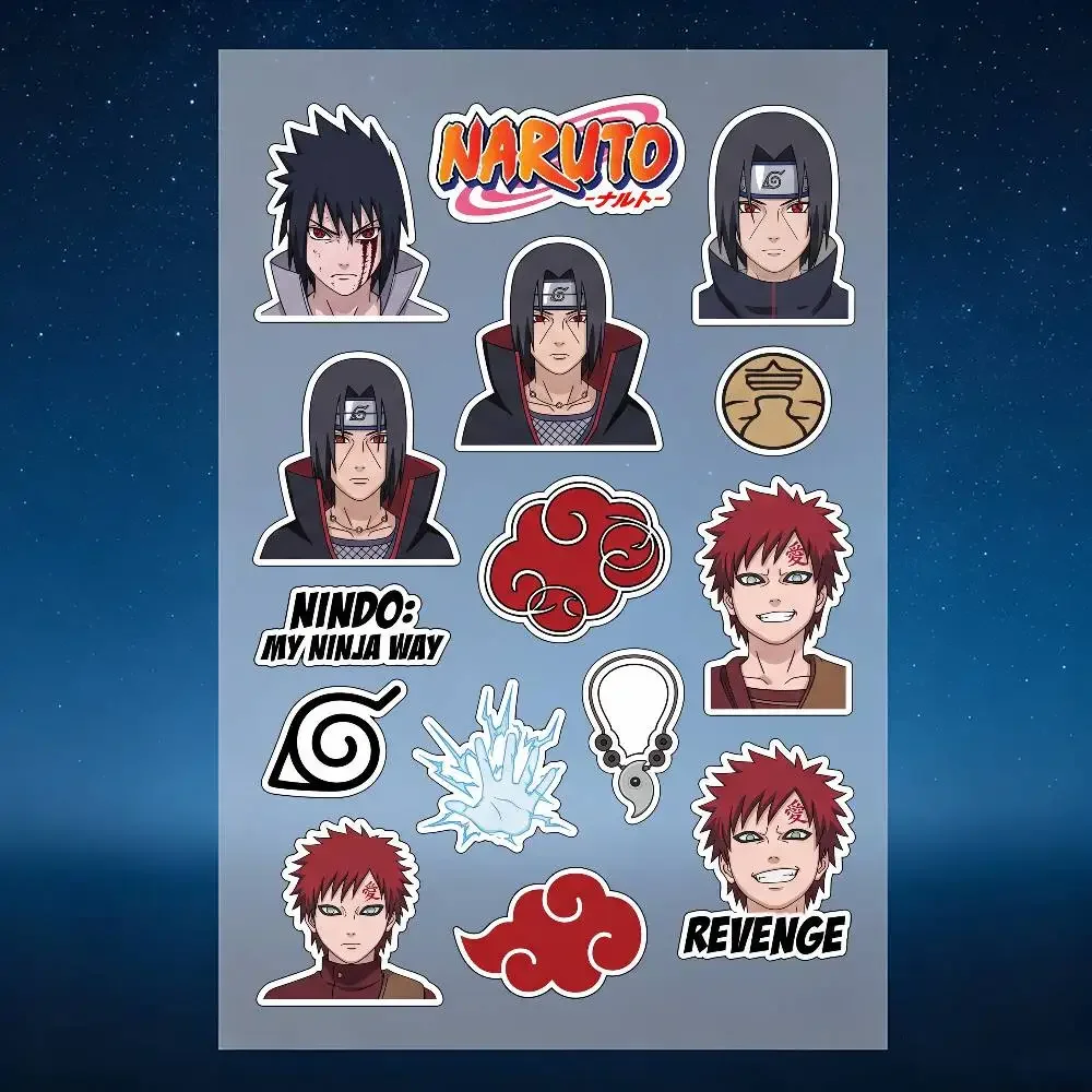 Naruto Anime Uchiha Itachi Stickers Moto Sticker Auto Body Bumper Windows Motorcycle Laptop Vinyl Decal Car Tuning Accessories