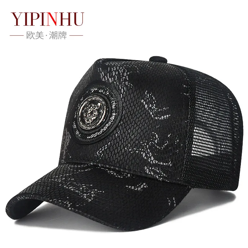 Hat Men's Top Mesh Breathable Truck Hat Men's Summer Fashion Versatile Outdoor Sunscreen Baseball Hat