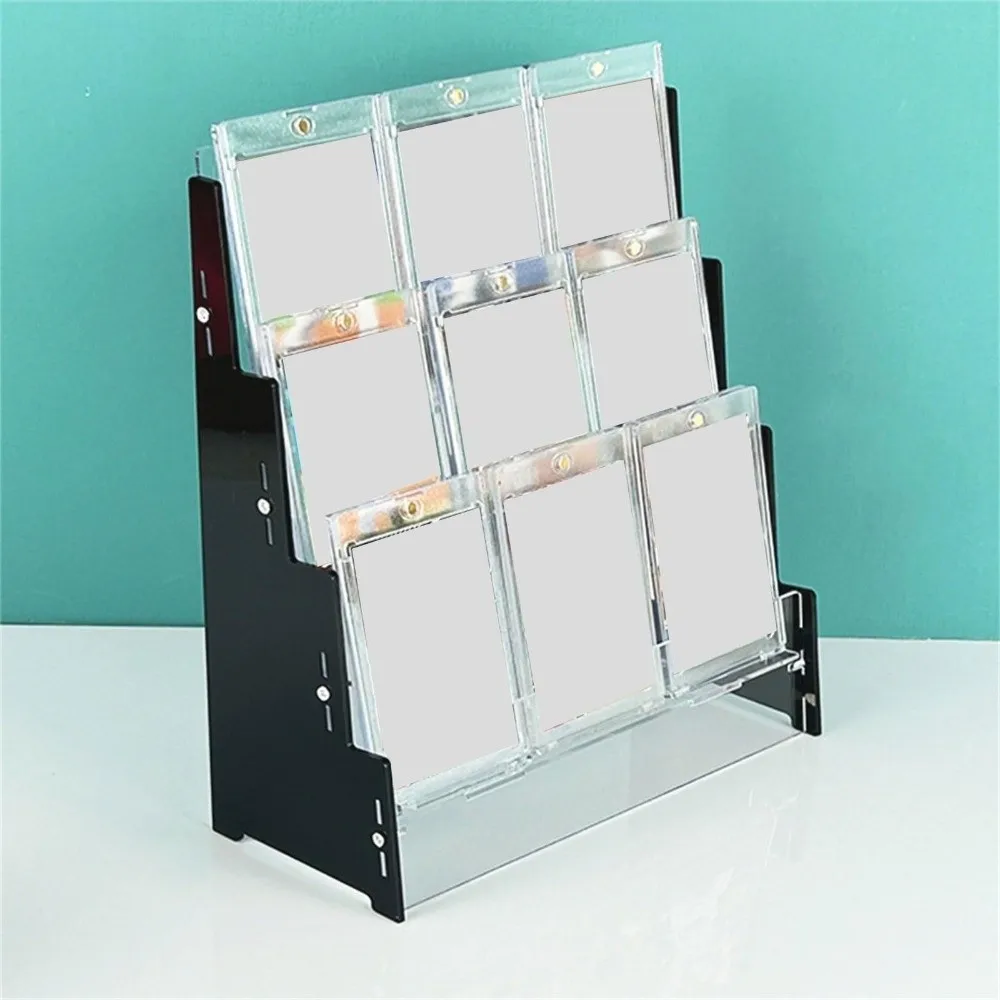 

3 Layers Baseball Card Storage Rack Removable Clear Display Card Display Shelf Acrylic Compact Display Cabinet Desktop Display