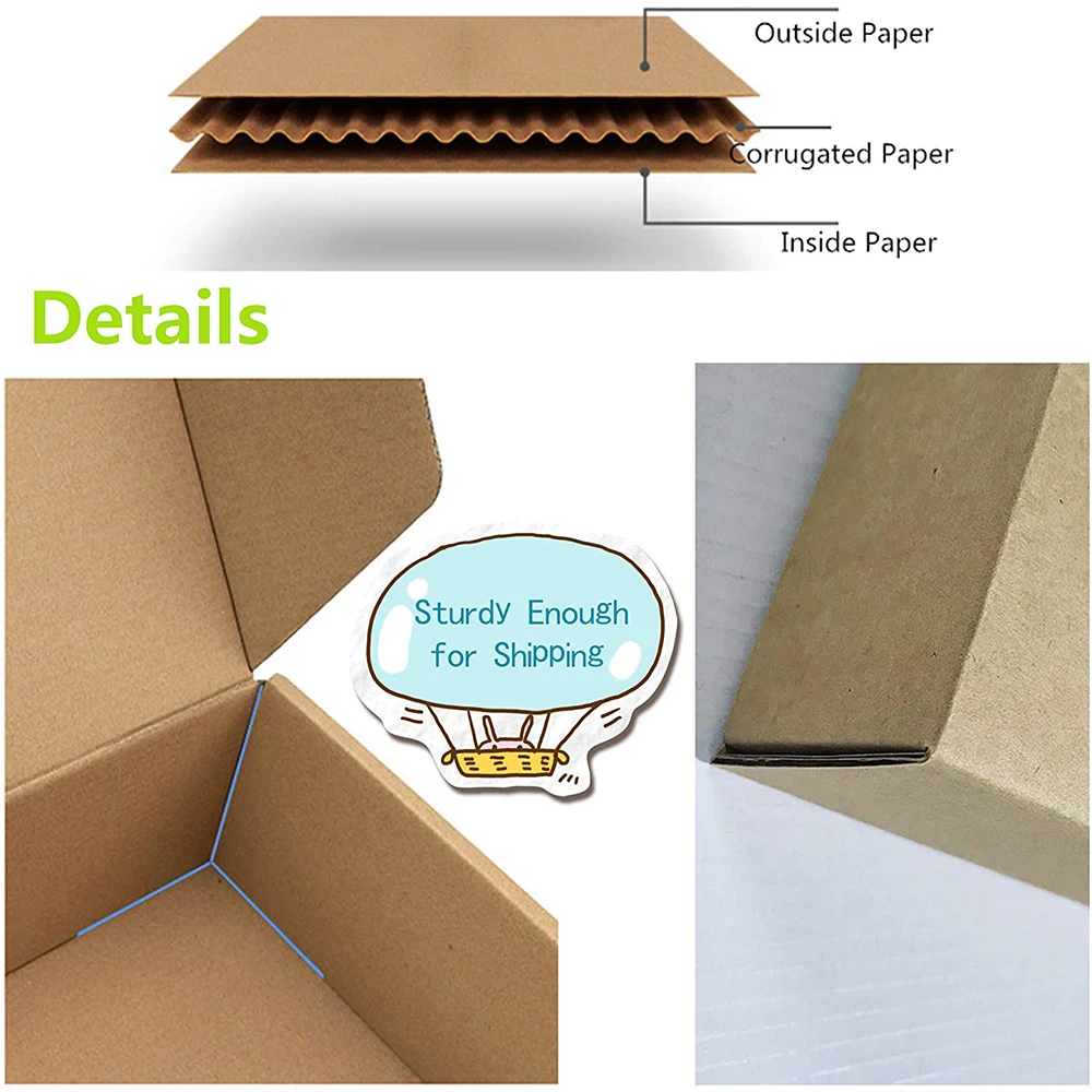 15x15x5cm Giving Products Small Business Wedding Party Shipping Boxes Cardboard Corrugated Mailer Boxes Packaging Craft Gifts