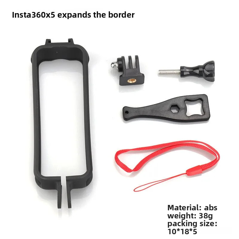 Casing Pelindung Plastik Insta360 X5 dengan Cold Shoe Mount untuk Perlindungan Ekspansi Kamera Aksi 360