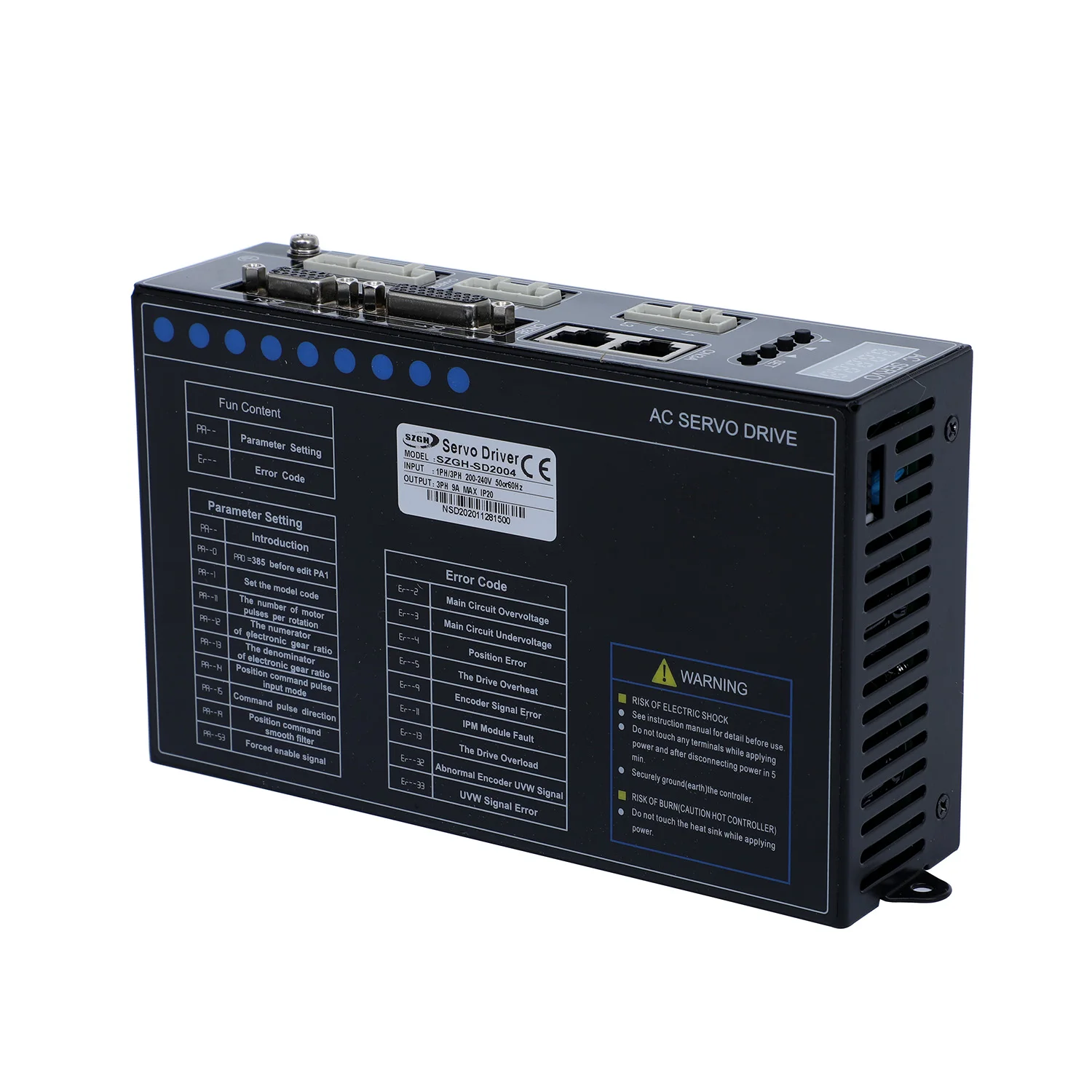 Industrial 30A  220V  CNC Incremental Driver for 1KW-2.6KW & 3.8KW High Torque Ac Motor