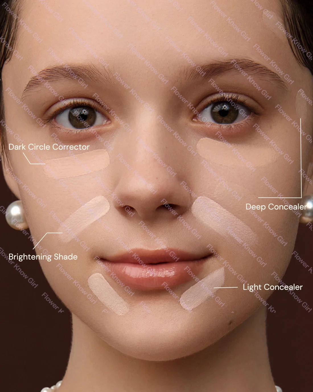 スウィーティーベア 4色コンシーラーパレット フラワーノーズ フェイスメイクアップセット スポットコレクティング ハイライティング コントゥアリング ビューティーメイクアップツール