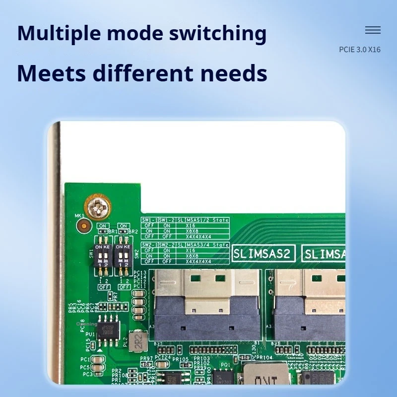PCIe expansion card PLX8749 free main board split integrated compatible module graphics card M.2NvmeSSDU.2 expansion