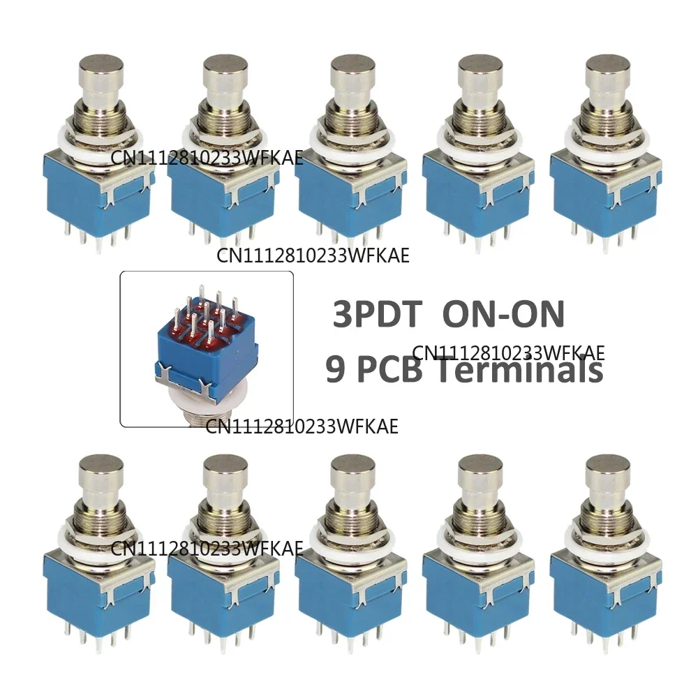 6 guitar effects, foot switch 3PDT PCB button, bistable self-locking 9 pins