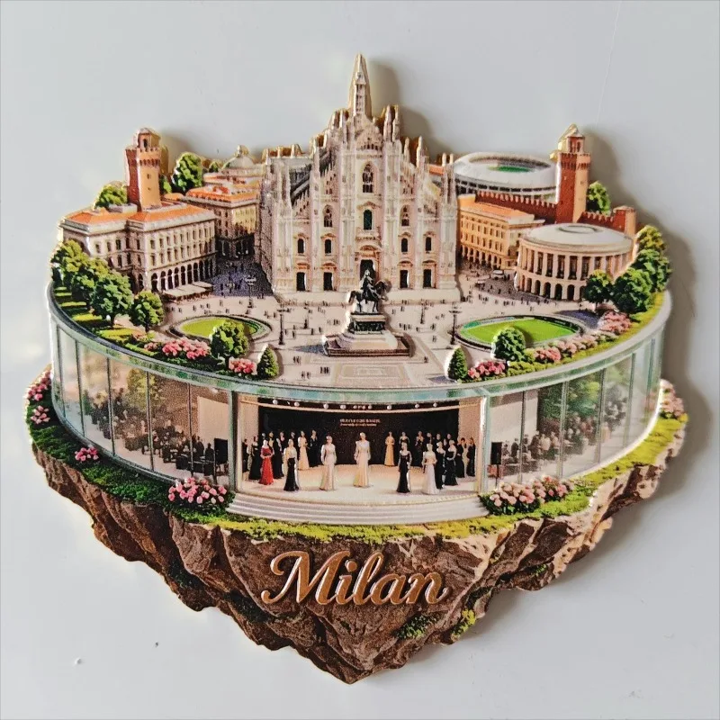 Italy Milan Fridge Magnets Metal Alloy Material Duomo di Milano Fridge Stickers Wedding Gifts Home