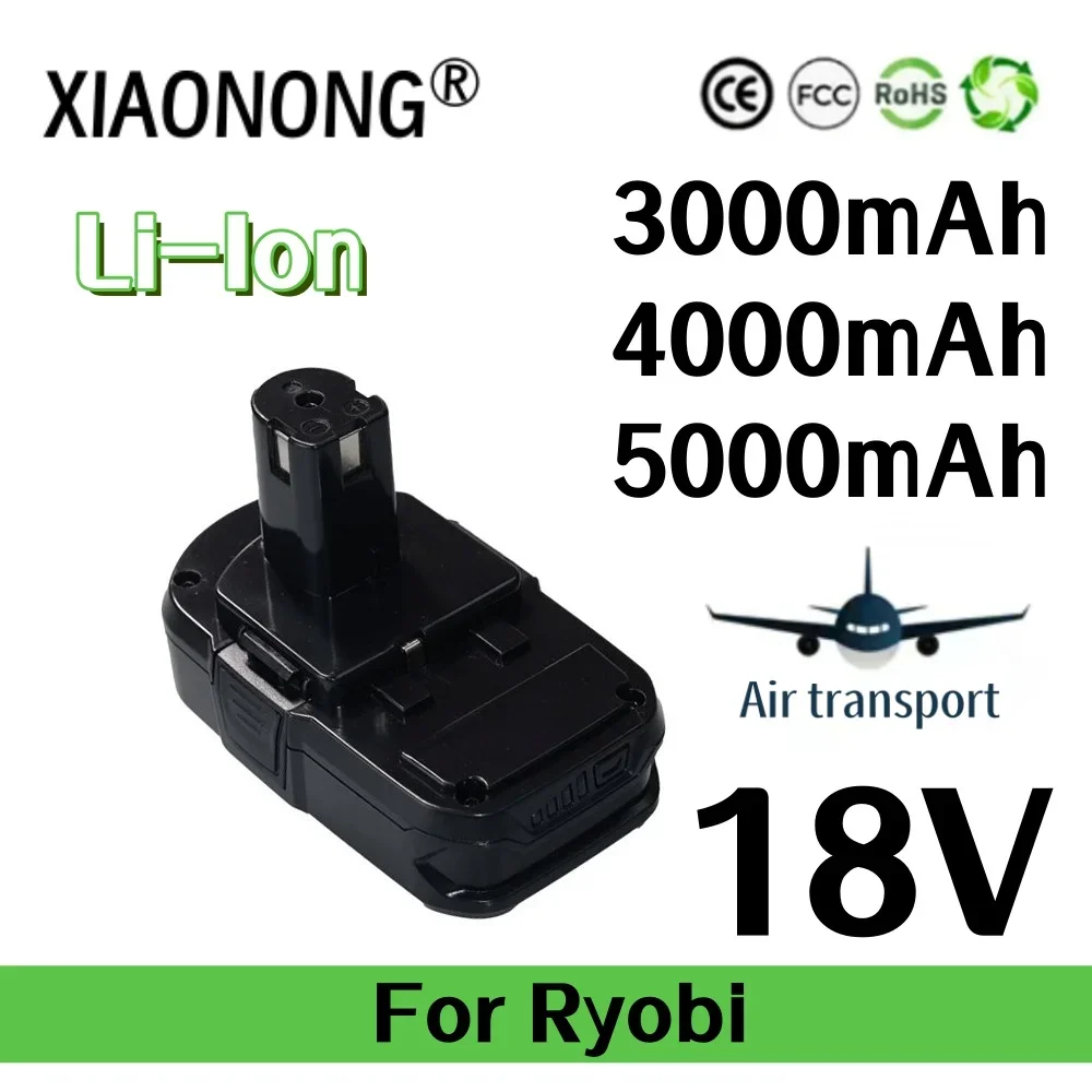 

For Ryobi 3/4/5Ah Lithium Battery For Ryobi One 18V Replacement Battery P108 P102 P103 P104 P105 P109 BPL1820 RB18L50 RB18L40