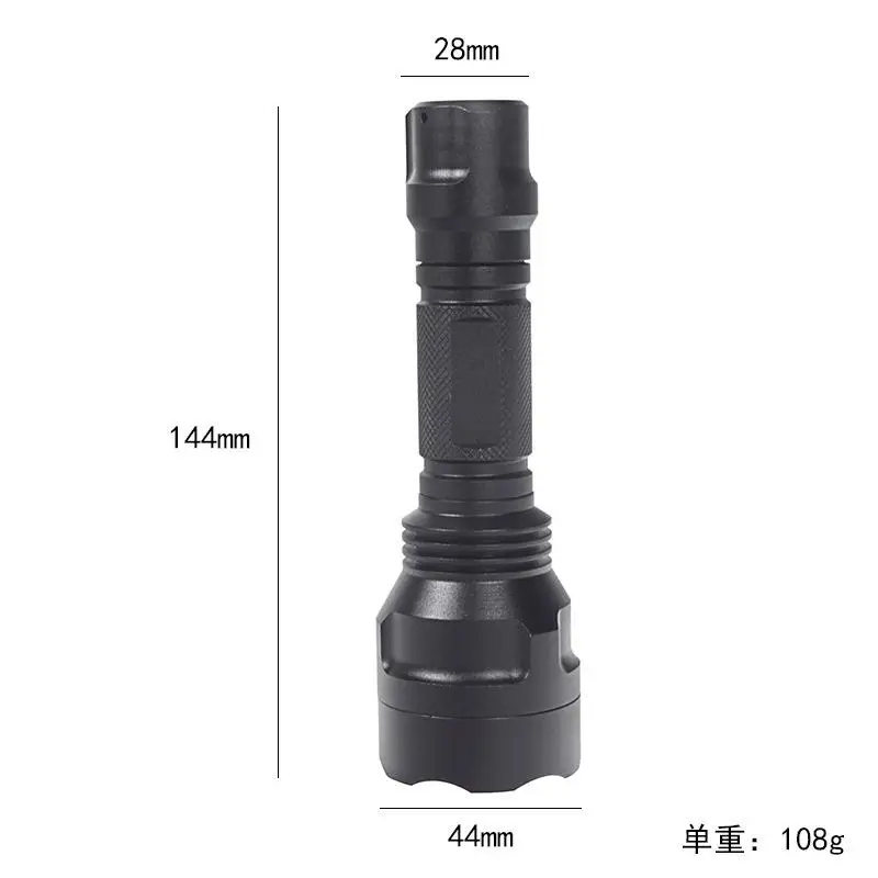 1 Piece C8 200LM 300M Range Tactical Hunting Led Torch For Night Riding Camping Hiking 18650 Super LED Flashlight