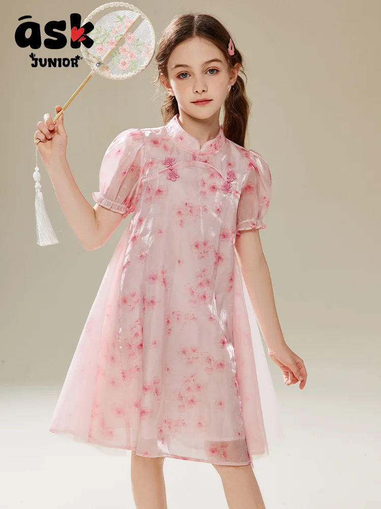 

Летнее платье для девочек-подростков в национальном стиле, новое китайское платье с цветочными рукавами