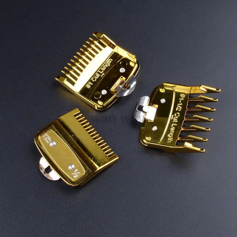 1,5mm 3mm 4,5mm 6mm Abstandskämme für elektrische Haarschneidemaschinen, professionelle Schneidführungskämme für Friseursalons, Schwarz Y0731 – Detail 19