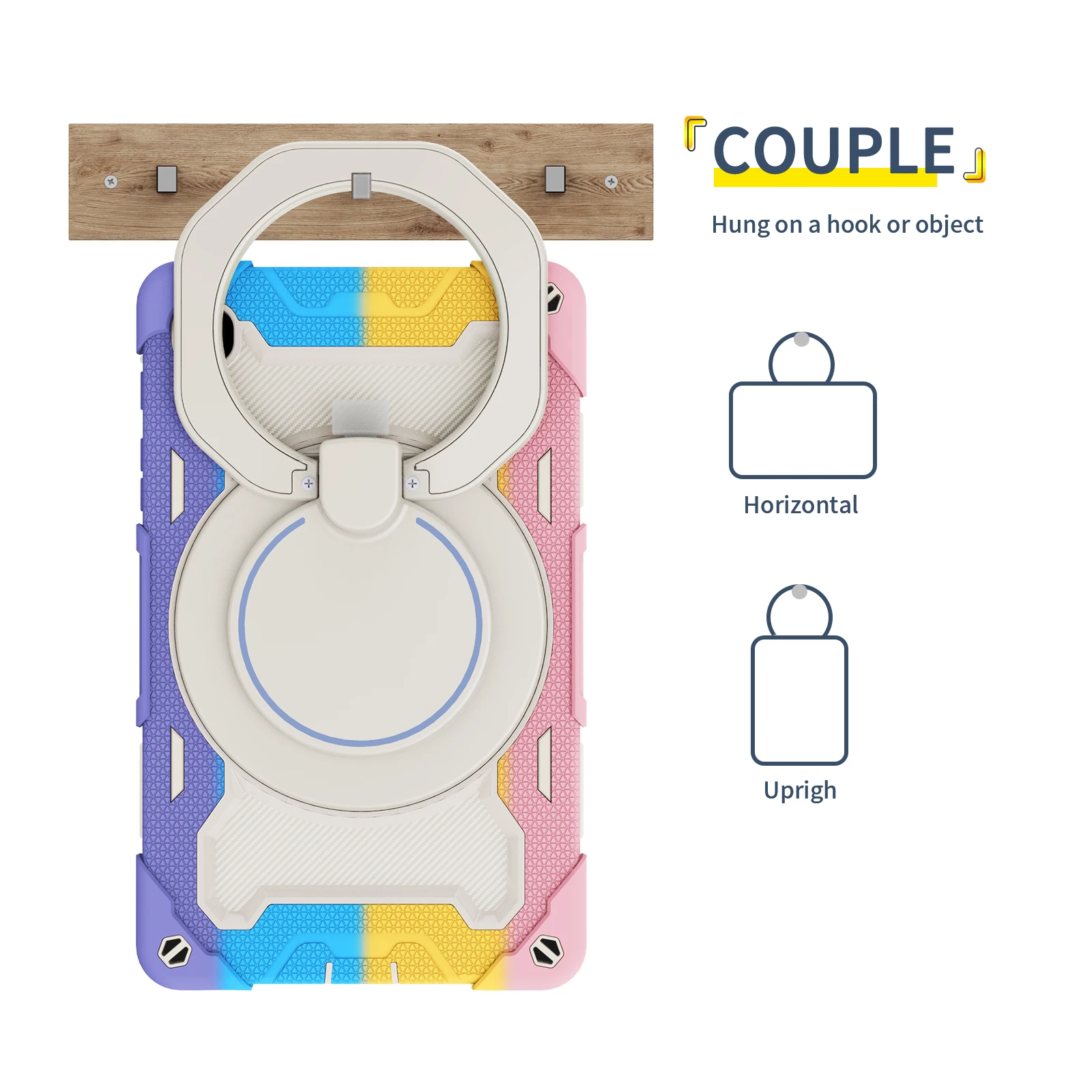 Estojo pesado rotativo de 360 polegadas para samsung galaxy tab a7 lite 2021, 8,7 polegadas, sm-t220, t225, robusto, com alça