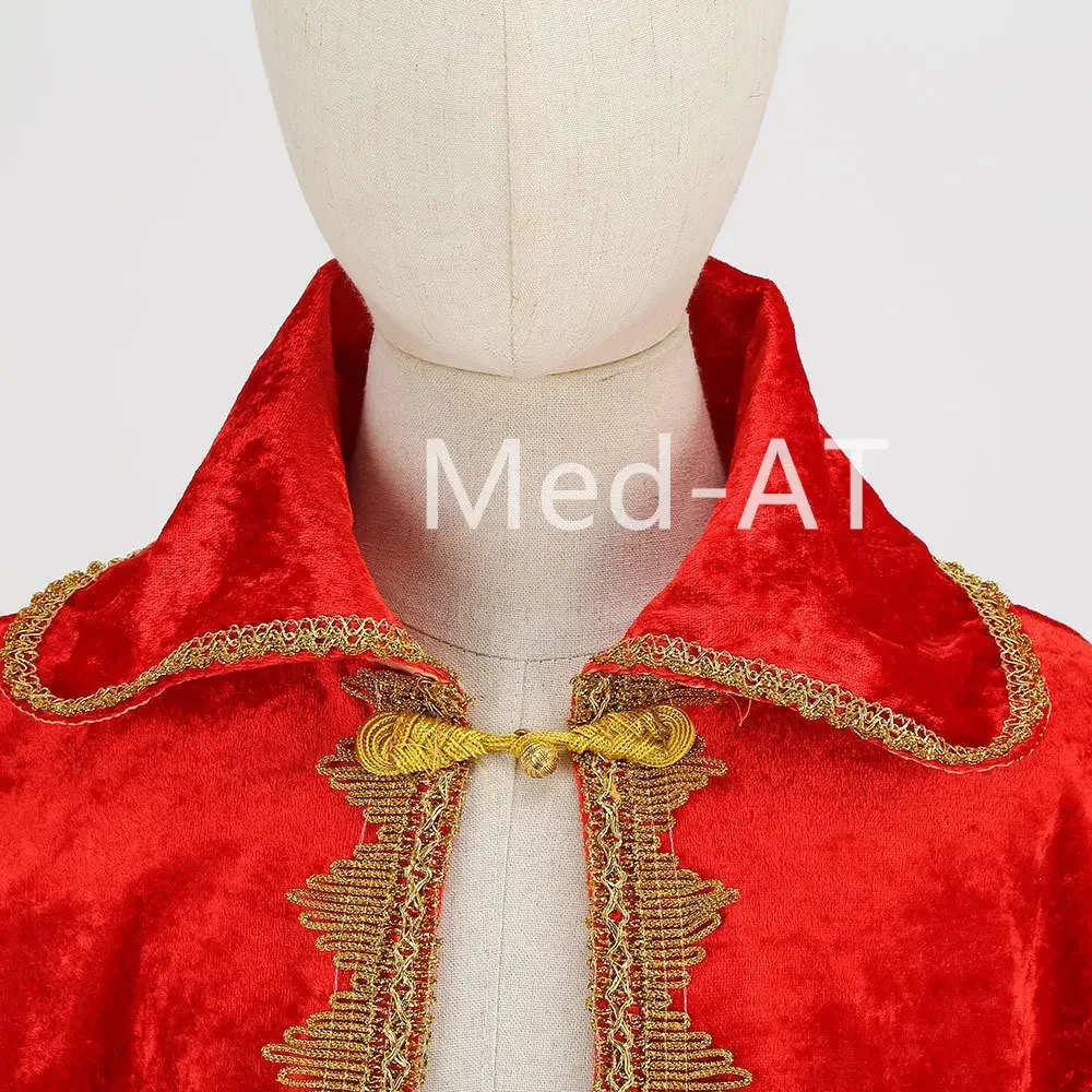 Cosplay König Umhang Kaiser Zepter Halloween Kostüm Roten Umhang Prinz Robe Krone Kinder Geburtstag Party Cosplay Requisiten