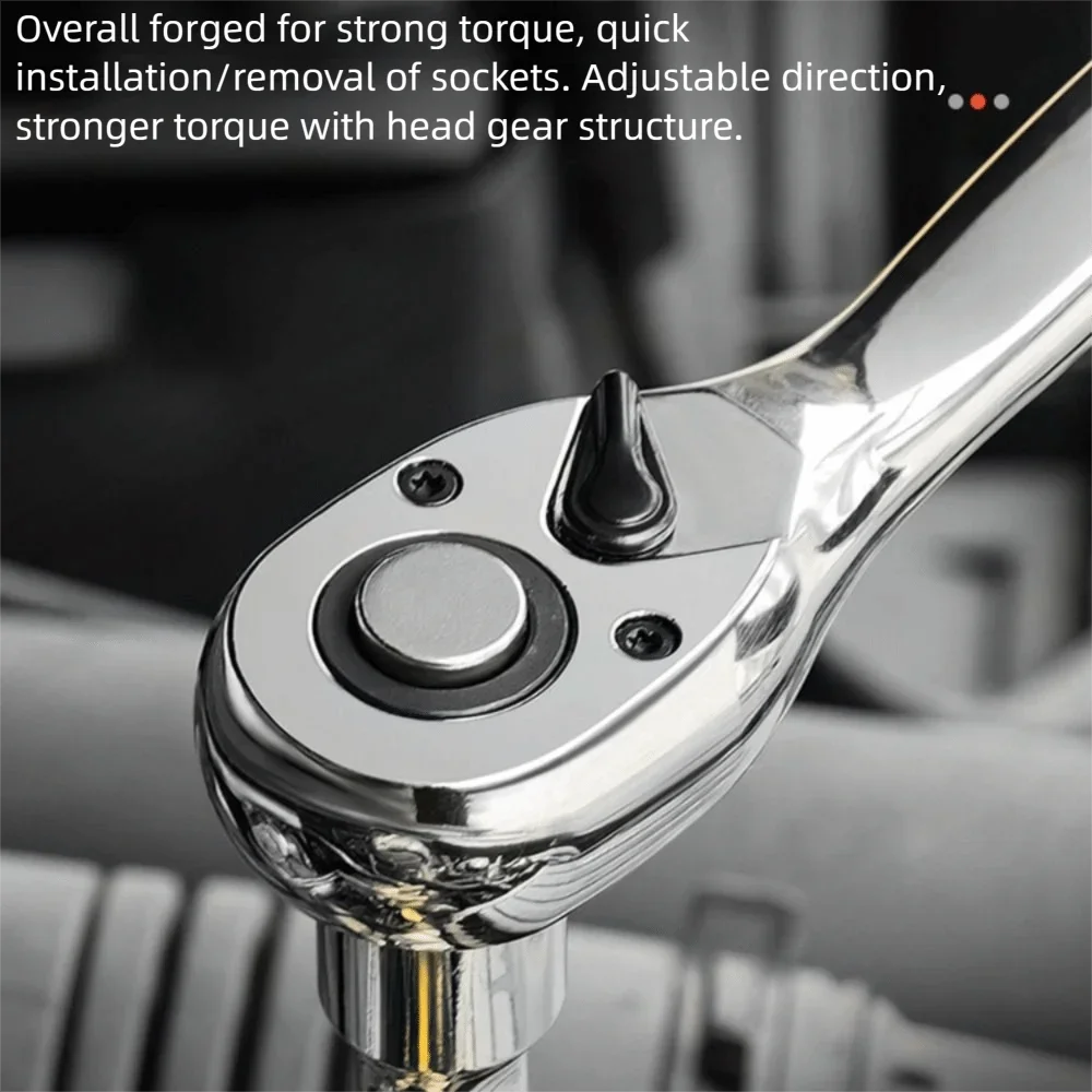yesSocket Drill Bit 1/4" Socket Wrench Set 24/72 Tooth Storage Case Auto Repair Tools Extension Bar Car Repair Tools Car Repair