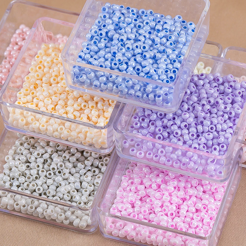 

1700pcs 7800pcs 2mm Solid Color Glass Seed Beads Loose Spacer Beads For Bracelet Necklace DIY Jewelry Making Accessories Crafts
