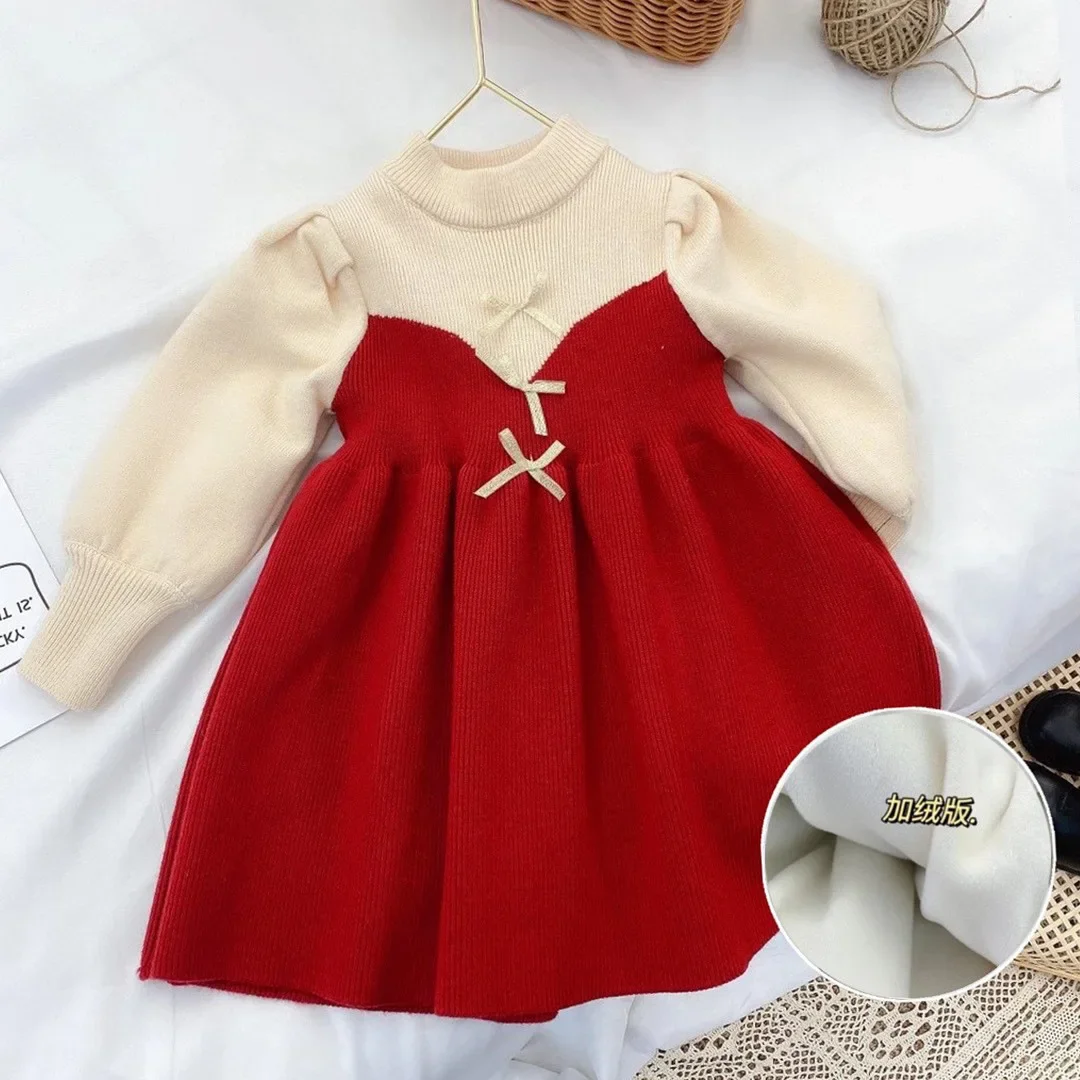 

Children's Skirt Autumn/Winter 2023 Spring/Autumn New Girls' Knitted Skirt Girls' Sweater Girls' Knitted Dress knitted sweater