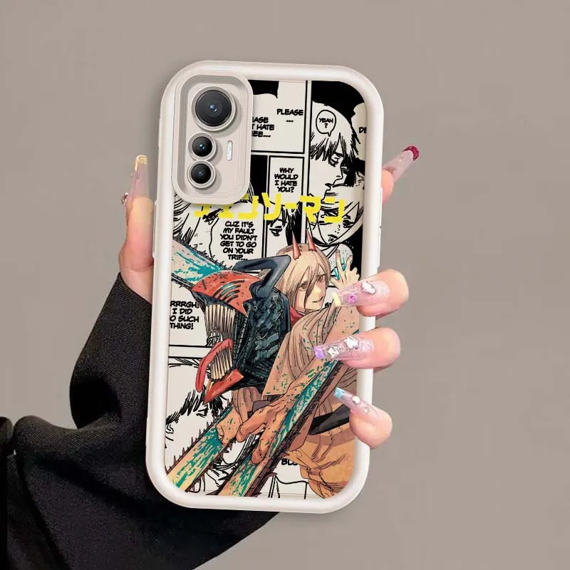 Anime Chainsaw Man Art For Xiaomi Mi 15 14 14T 12 12T 11 11i 11X Lite Pro 5G Eye Ladder Soft TPU Cover