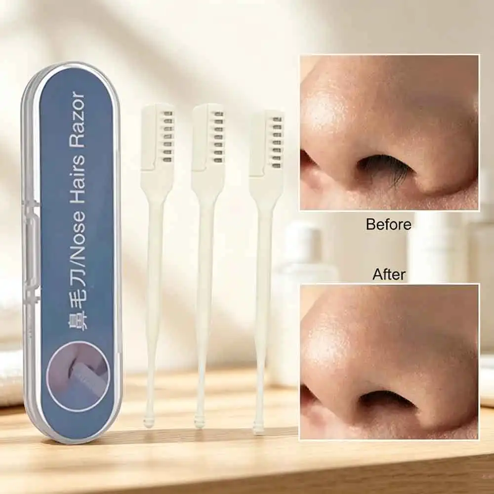 Nose Hair Compact & Travel-Friendly, Ultra-Thin 10PCS Scissors - Precision Trimmer, Ergonomic Design for Safe & Easy Grooming