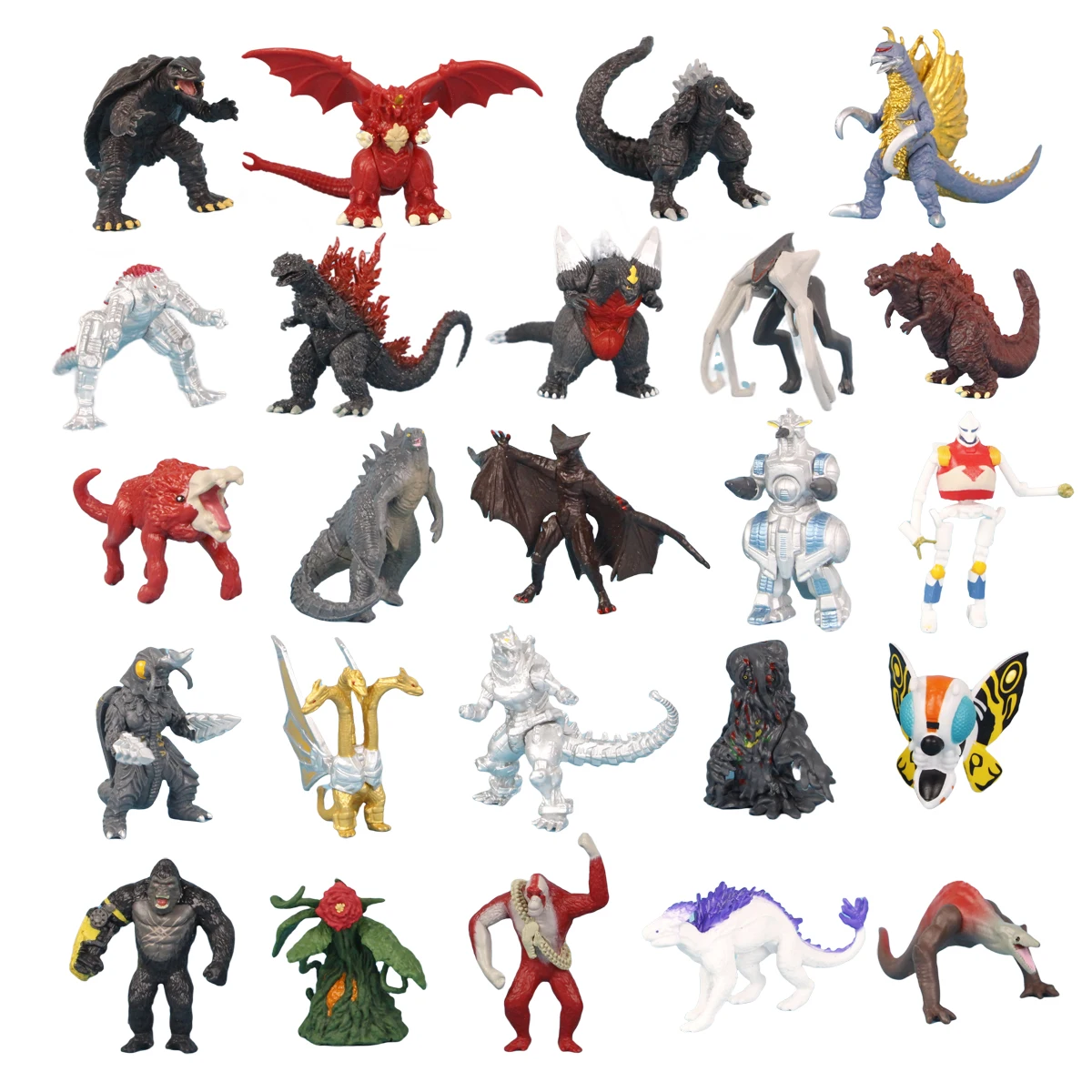 24pcs/set Godzilla vs King Kong  Figure Model Toys 