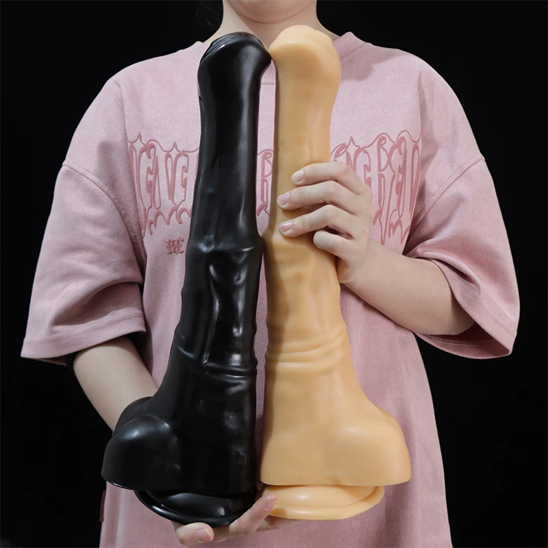 37.5cm Super Thick and Huge XXXL Horse Dildo Realistic Dick Penis with Suction Cup Big Anal Dildo For Men Women Lesbian Sex Toys