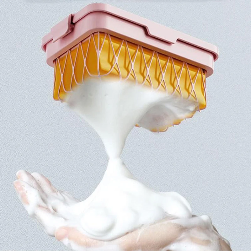 Portasapone portasapone in rete portasapone a doppio strato con rete elastica per bagno, cucina, portasapone per schiuma