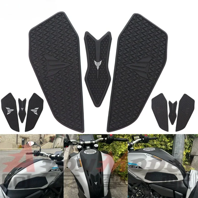 Side Fuel Tank pad Tank Pads Protector Stickers Decal Gas Knee Grip Traction  Tank pad For YAMAHA MT-07 MT 07 MT07 2025