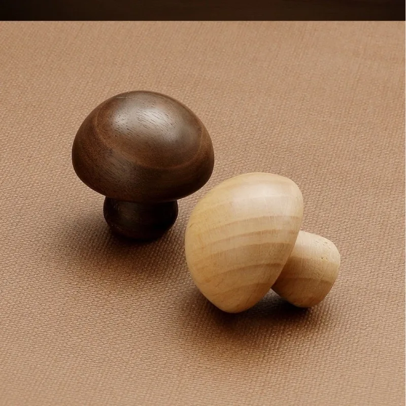 Farmhouse mushroom single-hole drawer handle, solid wood door handle, wooden cabinet, shoe cabinet, wardrobe handle