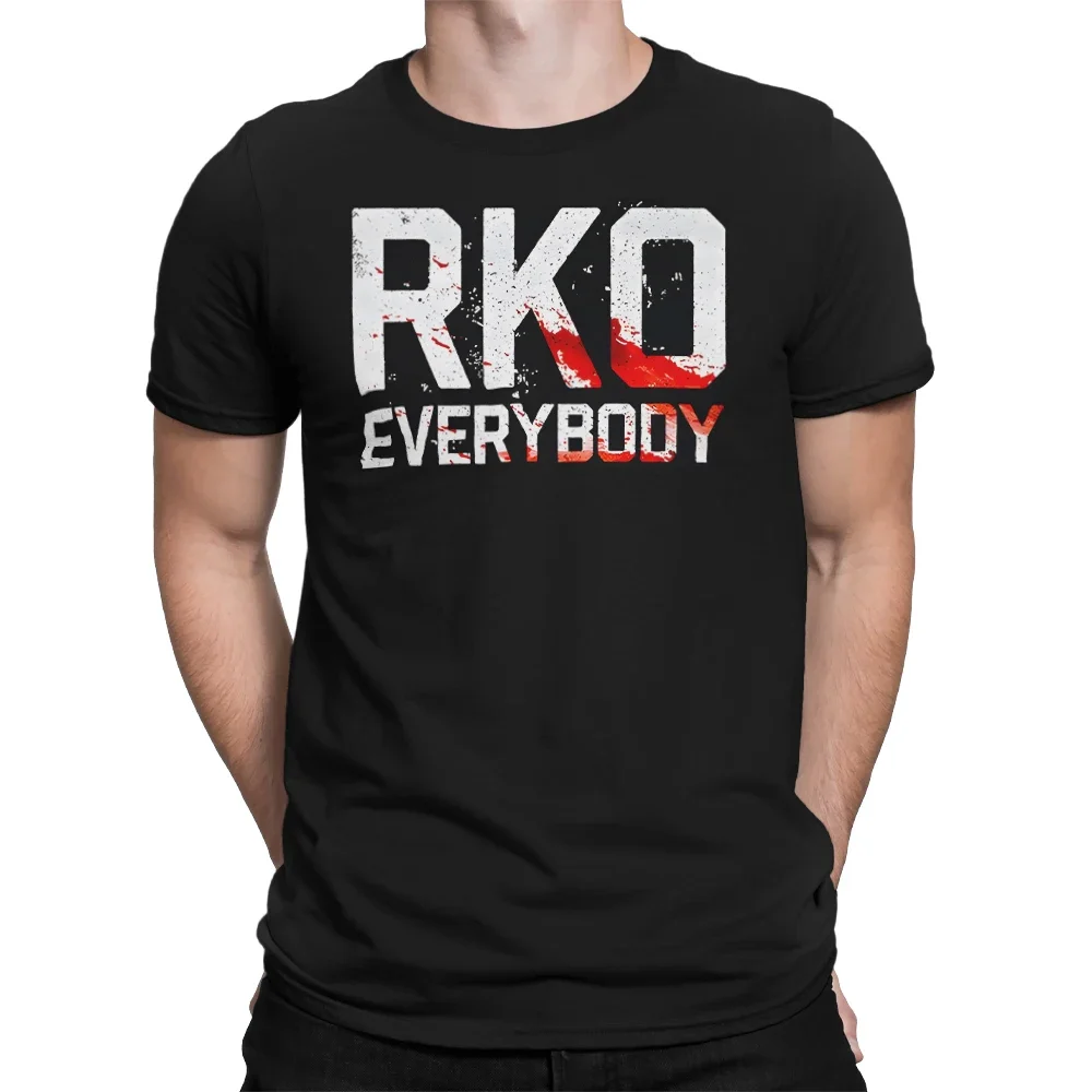 Men's Black Randy Orton Bloody RKO Everybody T-Shirt 3D Printed Sports Quick Dry Short Sleeve Daily Casual Plus Size T-Shirts