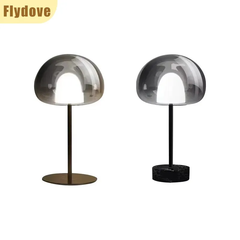 Minimalist ควันสีเทาแก้วเหล็กโคมไฟชั้น LED ห้องนั่งเล่นตกแต่งห้องนอนแนวตั้งโคมไฟข้างเตียง SINGLE HEAD