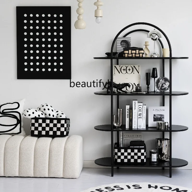 

xzzNordic многослойная легкая роскошная арочная полка книжная полка для гостиной пол современный простой держатель для хранения