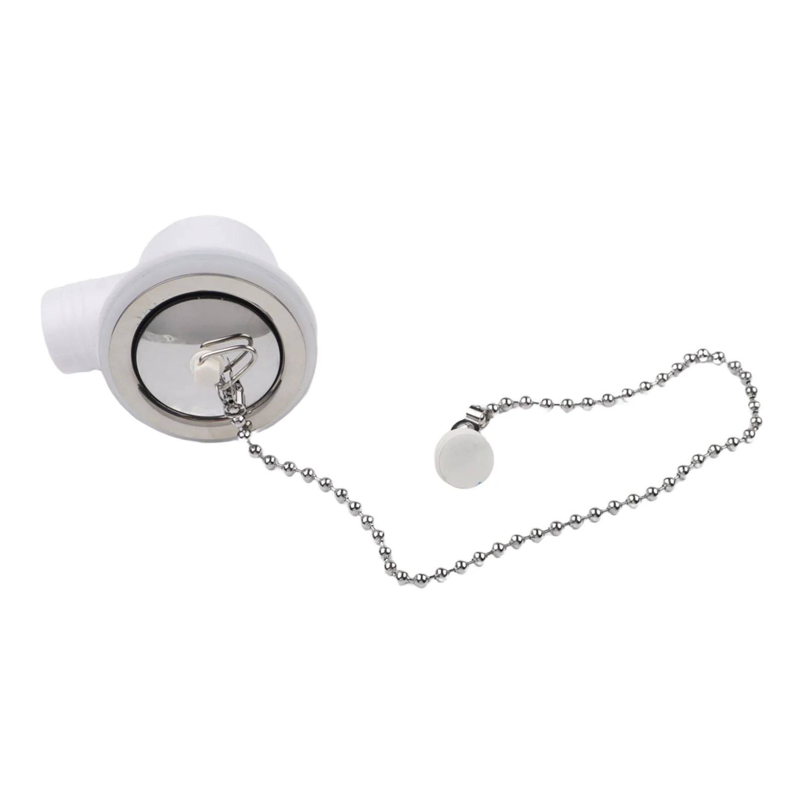 RV Sink Drain Connector with Right Angle Design Stainless Steel and ABS Sewer Adapter for Camper and Yacht Sink Installations