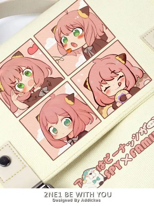 Spy X Family Anya Merchandise Fan Anime Two-Dimensional Student Handheld Canvas Shoulder Crossbody Bag For Women Anime