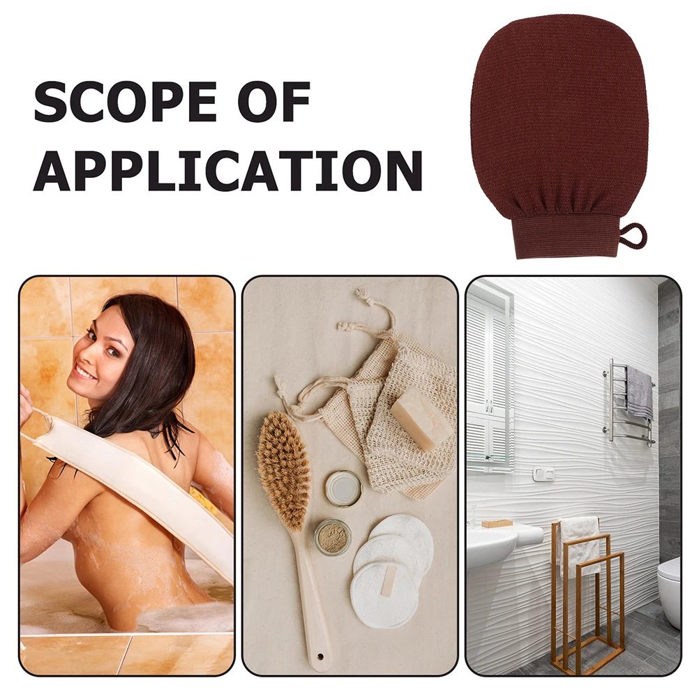 

4pcs Skin Exfoliator For Scrub Glove Bath Body Scrub Gloves Mitts Scrubbing Rayon Dead Skin Body Cleansing Gloves