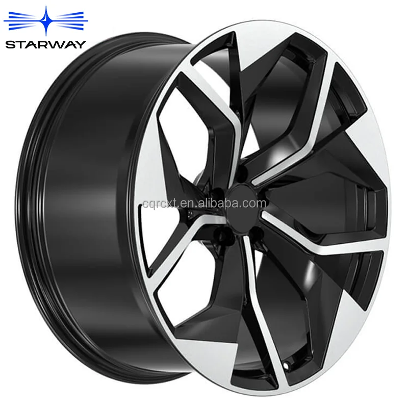 RCSR High Quantity 5 Hole Silver Finish Passenger Car Wheel Forged Wheel Car Aluminum Alloy Five Spoke Rim for Ford Mustang