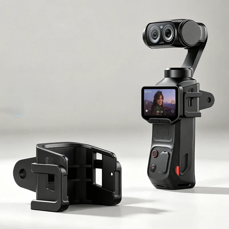 for Insta360 Luna Ultra Multi-Function Expansion Frame Quick Release Dual Cold Shoe Mount Windproof Foam Lightweight 11g