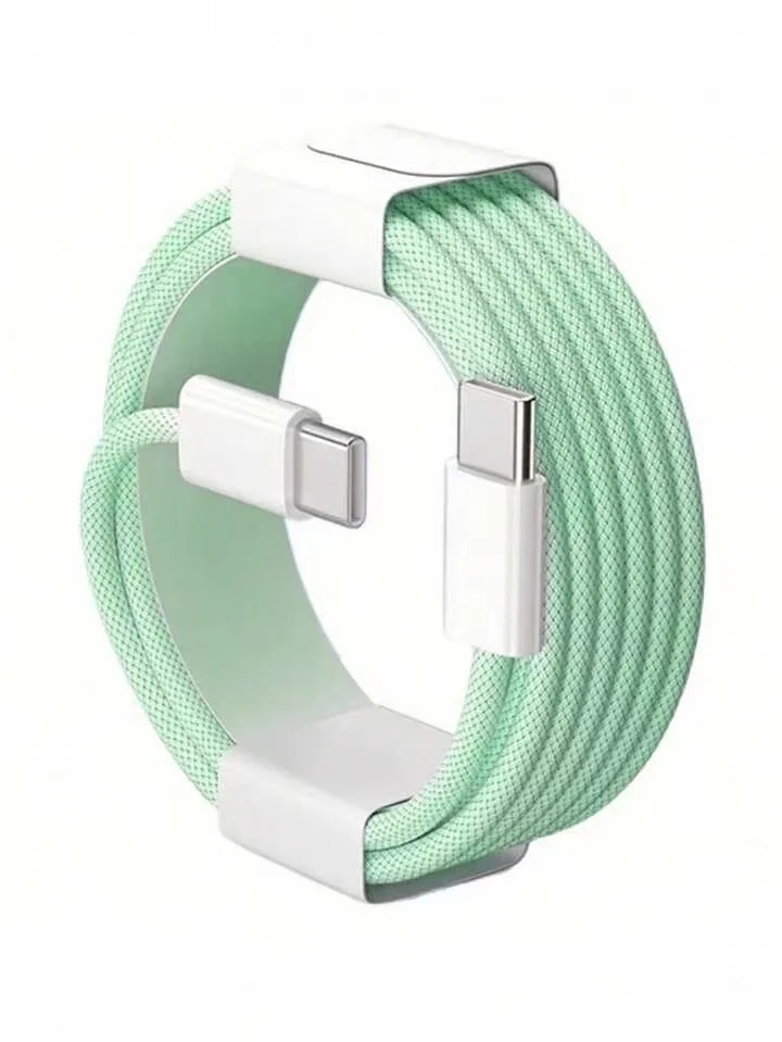 Snelle oplaadkabel compatibel met iPhone 17/16/15 USB-C naar Type C Oplaaddatakabel Nylon gevlochten 3,3/6,6/10 voet lang